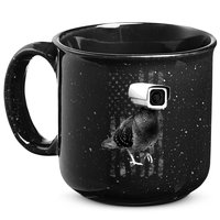 Pidgeon Camera USA Flag 15oz Campfire Ceramic Mug