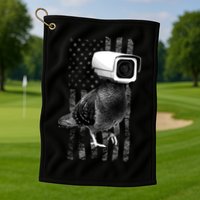 Pidgeon Camera USA Flag Golf Towel