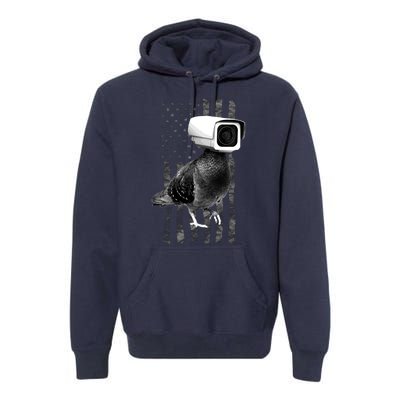 Pidgeon Camera USA Flag Premium Hoodie