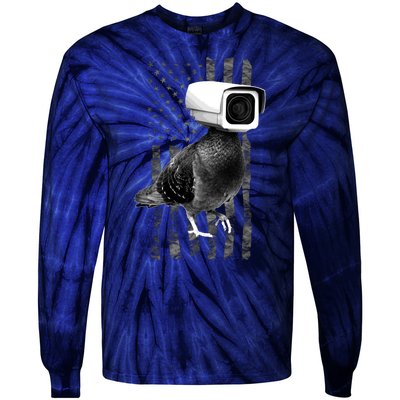 Pidgeon Camera USA Flag Tie-Dye Long Sleeve Shirt