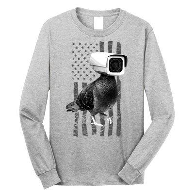Pidgeon Camera USA Flag Long Sleeve Shirt