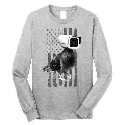 Pidgeon Camera USA Flag Long Sleeve Shirt