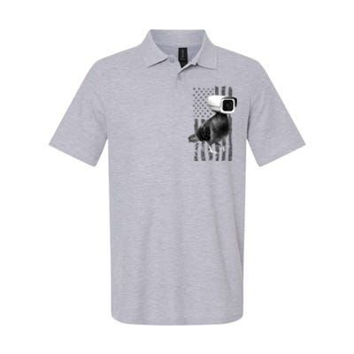 Pidgeon Camera USA Flag Softstyle Adult Sport Polo