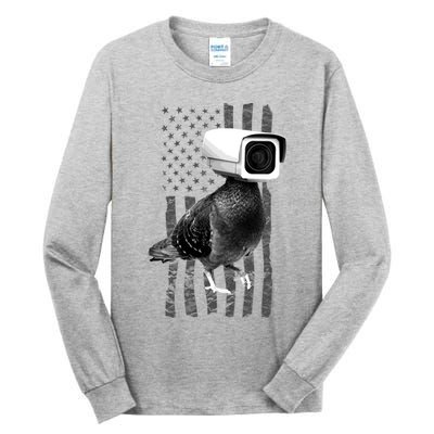 Pidgeon Camera USA Flag Tall Long Sleeve T-Shirt
