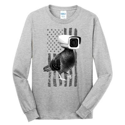 Pidgeon Camera USA Flag Tall Long Sleeve T-Shirt