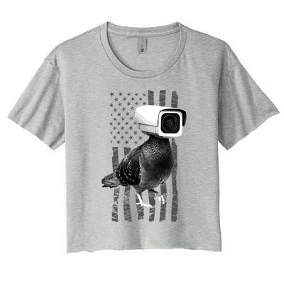 Pidgeon Camera USA Flag Crop Top