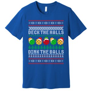 Pickleball Christmas Ugly Holiday Party Gift Premium T-Shirt