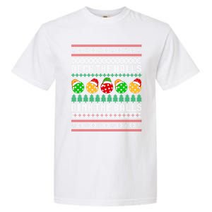 Pickleball Christmas Ugly Holiday Party Gift Garment-Dyed Heavyweight T-Shirt