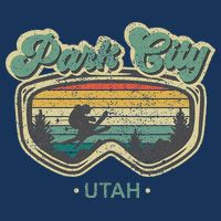 Park City Utah Ski Winter Sports Vintage Souvenir Skier Long Sleeve Shirt