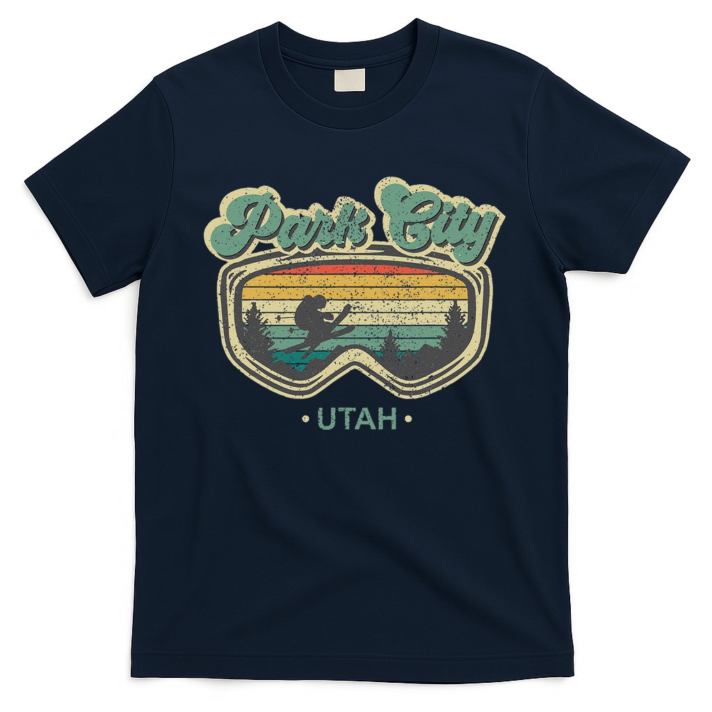 Park City Utah Ski Winter Sports Vintage Souvenir Skier T-Shirt