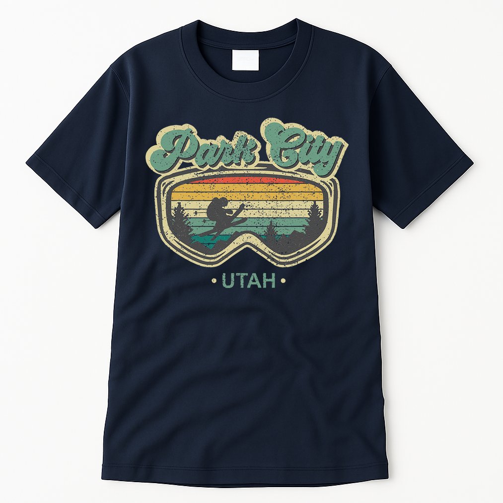 Park City Utah Ski Winter Sports Vintage Souvenir Skier Tall T-Shirt