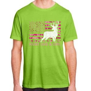 Pink Camo Usa Flag Patriotic Deer Hunting Hunt Like A Gift Adult ChromaSoft Performance T-Shirt