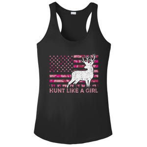 Pink Camo Usa Flag Patriotic Deer Hunting Hunt Like A Gift Ladies PosiCharge Competitor Racerback Tank