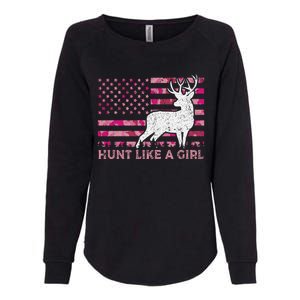 Pink Camo Usa Flag Patriotic Deer Hunting Hunt Like A Gift Womens California Wash Sweatshirt