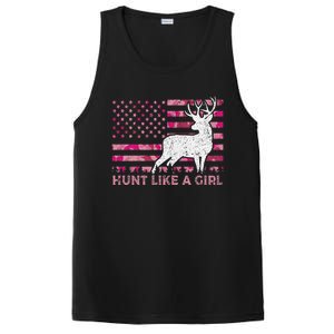 Pink Camo Usa Flag Patriotic Deer Hunting Hunt Like A Gift PosiCharge Competitor Tank