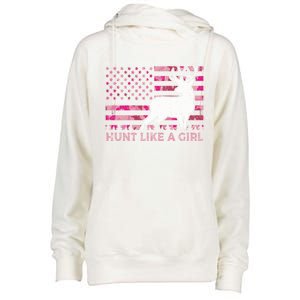 Pink Camo Usa Flag Patriotic Deer Hunting Hunt Like A Gift Womens Funnel Neck Pullover Hood