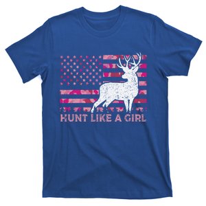 Pink Camo Usa Flag Patriotic Deer Hunting Hunt Like A Gift T-Shirt