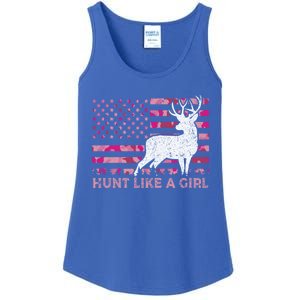 Pink Camo Usa Flag Patriotic Deer Hunting Hunt Like A Gift Ladies Essential Tank