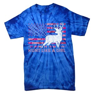 Pink Camo Usa Flag Patriotic Deer Hunting Hunt Like A Gift Tie-Dye T-Shirt