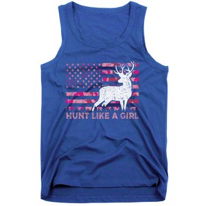 Pink Camo Usa Flag Patriotic Deer Hunting Hunt Like A Gift Tank Top