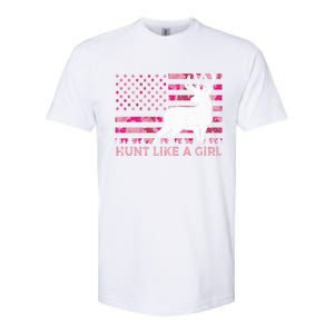 Pink Camo Usa Flag Patriotic Deer Hunting Hunt Like A Gift Softstyle CVC T-Shirt