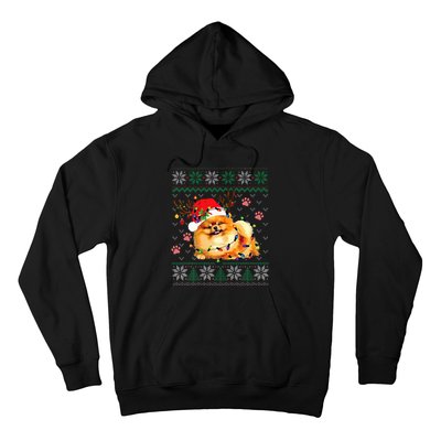 Pomeranian Christmas Ugly Funny Dog Lover Xmas Hoodie