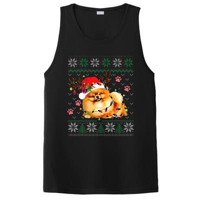 Pomeranian Christmas Ugly Funny Dog Lover Xmas PosiCharge Competitor Tank