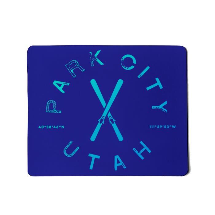 Park City Utah Vintage Retro Skiing Gift Great Gift Mousepad