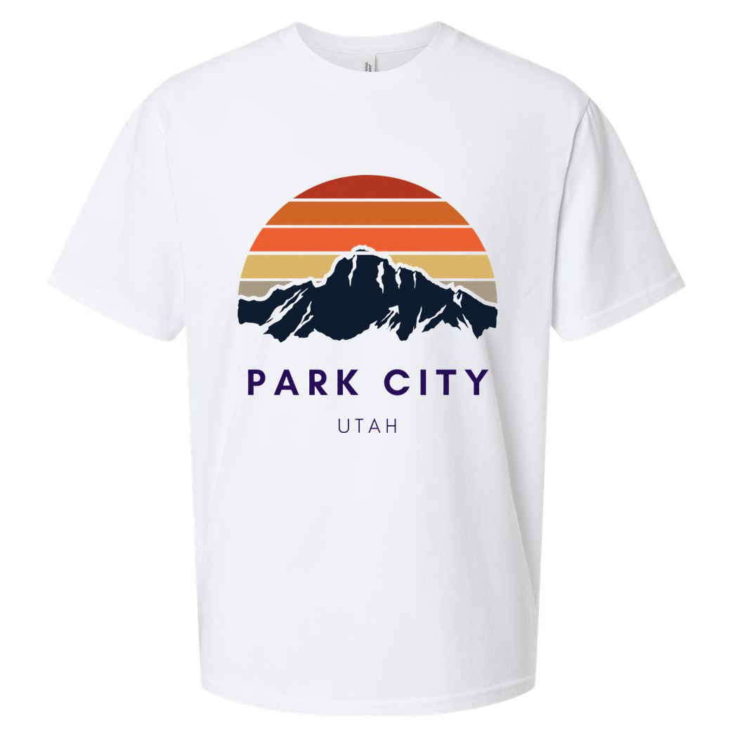 Park City Utah Skiing Snowboarding Hikers Utah Gifts UT Sueded Cloud Jersey T-Shirt