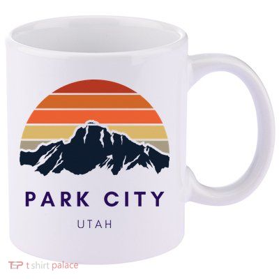 Park City Utah Skiing Snowboarding Hikers Utah Gifts UT 11oz C Handle Ceramic Mug