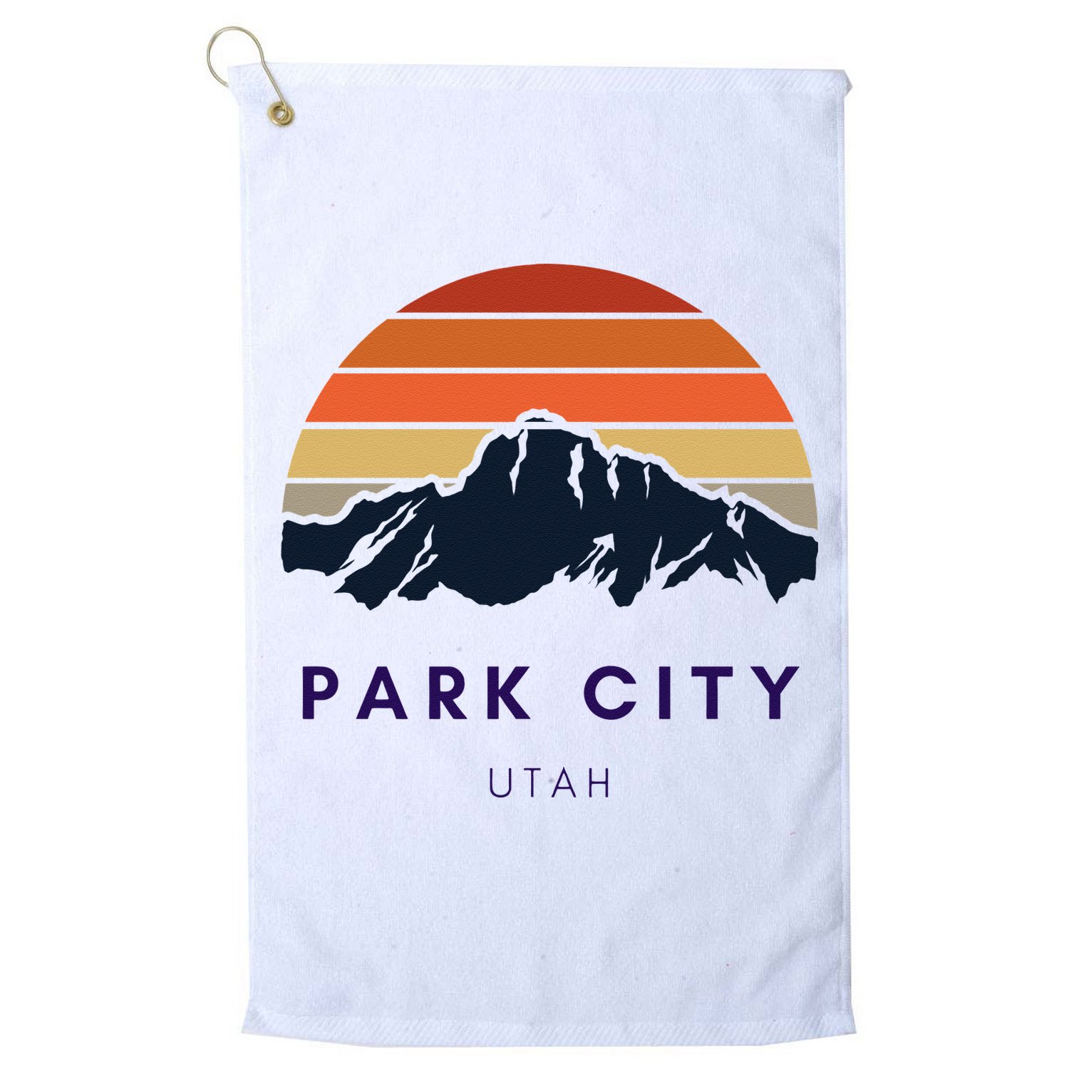 Park City Utah Skiing Snowboarding Hikers Utah Gifts UT Golf Towel