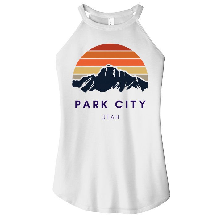 Park City Utah Skiing Snowboarding Hikers Utah Gifts UT Women's Perfect Tri Rocker Tank
