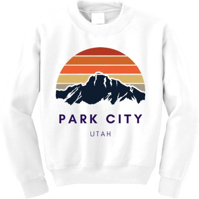 Park City Utah Skiing Snowboarding Hikers Utah Gifts UT Kids Sweatshirt