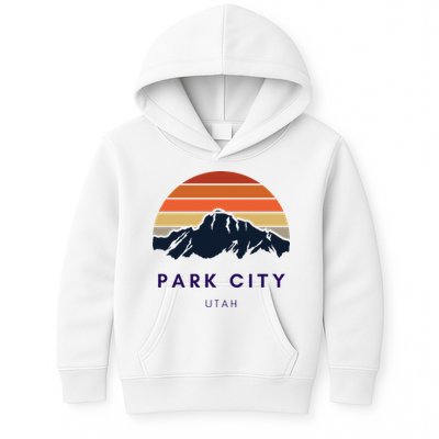 Park City Utah Skiing Snowboarding Hikers Utah Gifts UT Kids Hoodie