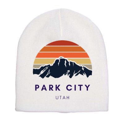Park City Utah Skiing Snowboarding Hikers Utah Gifts UT Short Acrylic Beanie