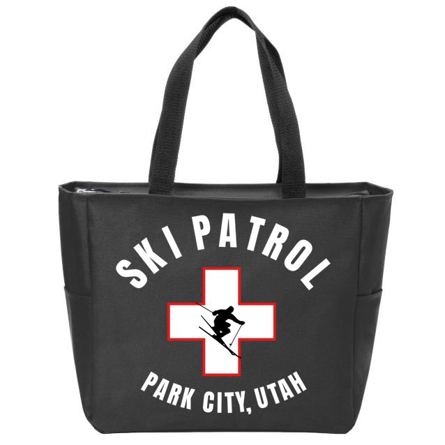 Park City Utah Ski Patrol Gift Zip Tote Bag