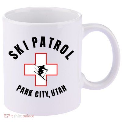 Park City Utah Ski Patrol Gift 11oz C Handle Ceramic Mug