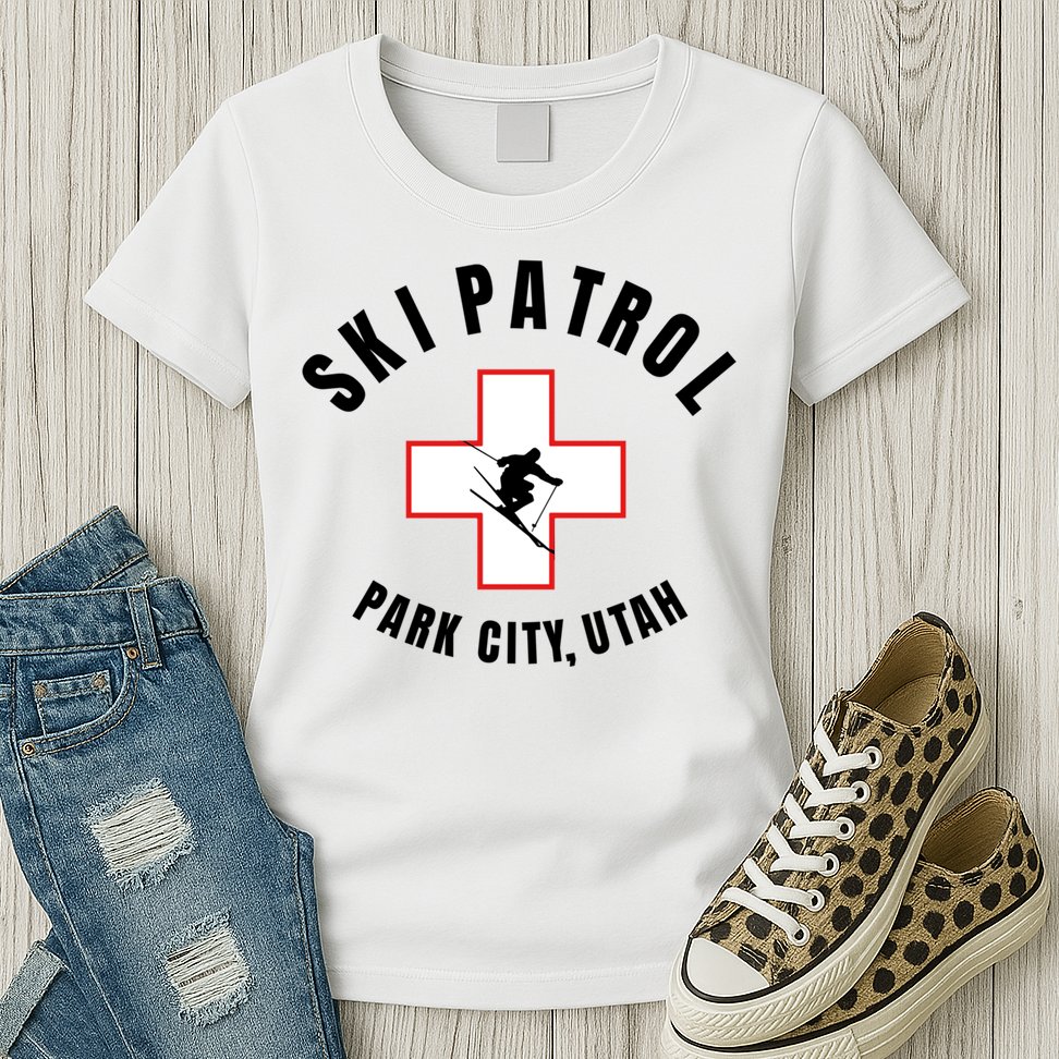 Park City Utah Ski Patrol Gift Womens T-Shirt