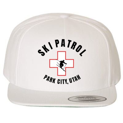 Park City Utah Ski Patrol Gift Wool Snapback Cap