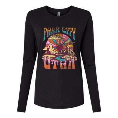 Park City Utah Nature Hiking Mountains Outdoors Womens Cotton Relaxed Long Sleeve T-Shirt