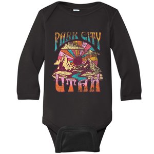 Park City Utah Nature Hiking Mountains Outdoors Baby Long Sleeve Bodysuit