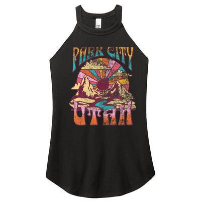 Park City Utah Nature Hiking Mountains Outdoors Women’s Perfect Tri Rocker Tank