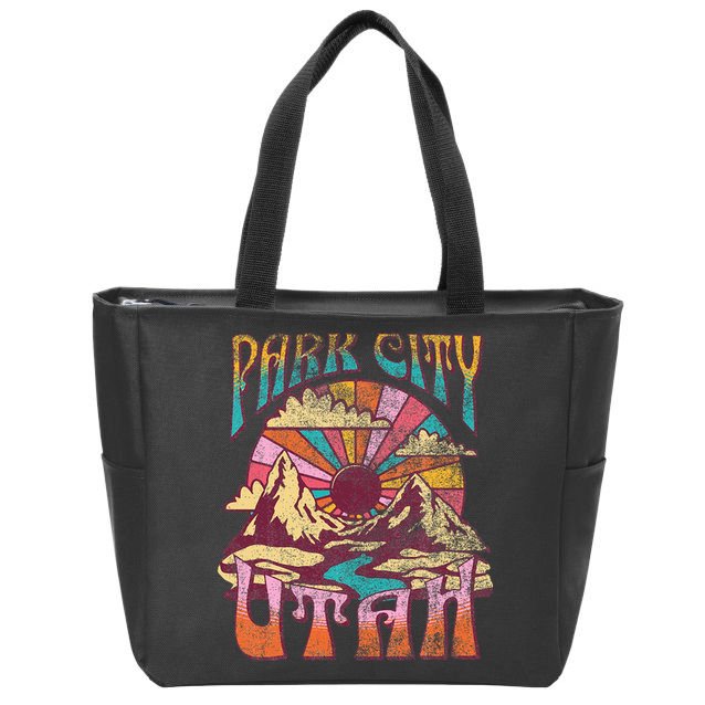 Park City Utah Nature Hiking Mountains Outdoors Zip Tote Bag
