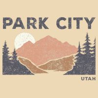 Park City Utah Faded Mountain Forest Hiking Zip Tote Bag