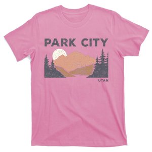 Park City Utah Faded Mountain Forest Hiking T-Shirt