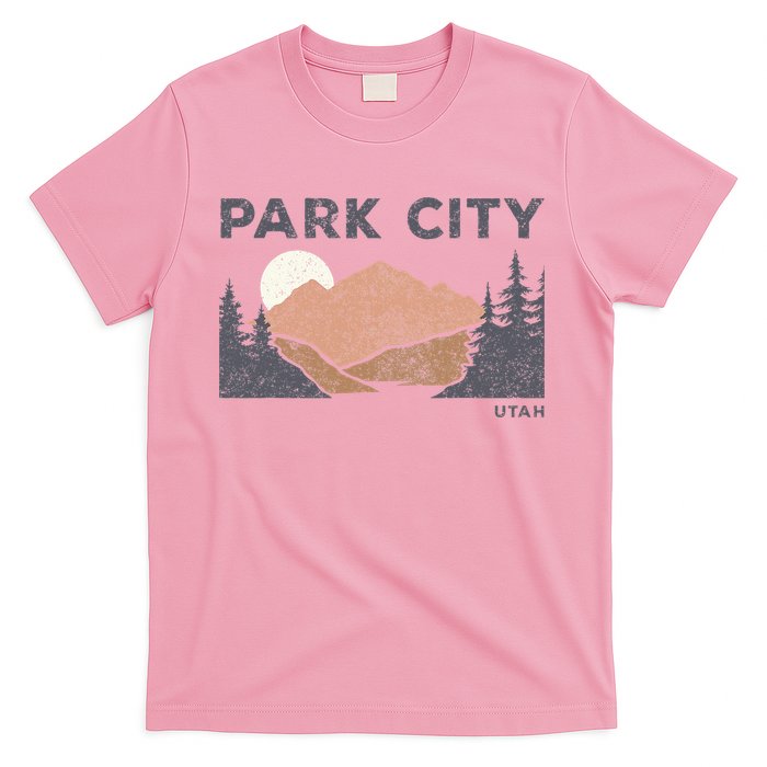 Park City Utah Faded Mountain Forest Hiking T-Shirt