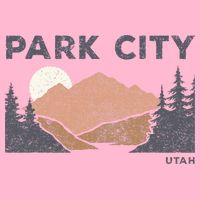 Park City Utah Faded Mountain Forest Hiking Premium T-Shirt