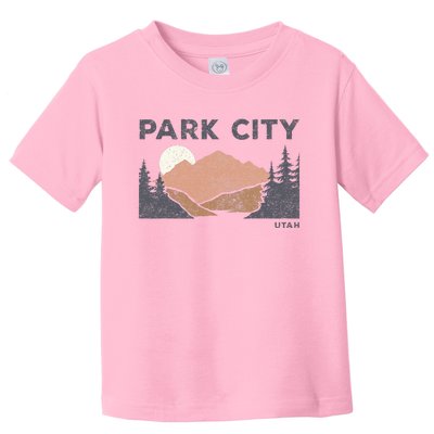 Park City Utah Faded Mountain Forest Hiking Toddler T-Shirt