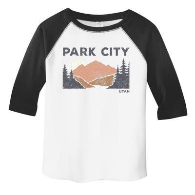 Park City Utah Faded Mountain Forest Hiking Toddler Fine Jersey T-Shirt