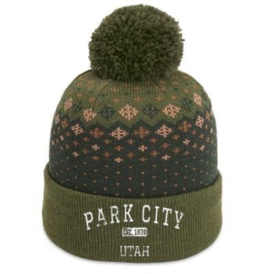 Park City Utah UT Vintage The Baniff Cuffed Pom Beanie